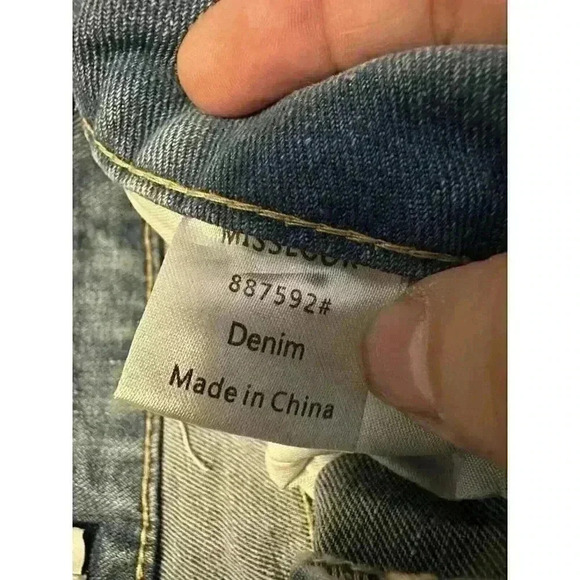 Misslook Women's Large Sunflower Denim Jeans Size S 90s Y2K Vintage Look - Picture 4 of 4